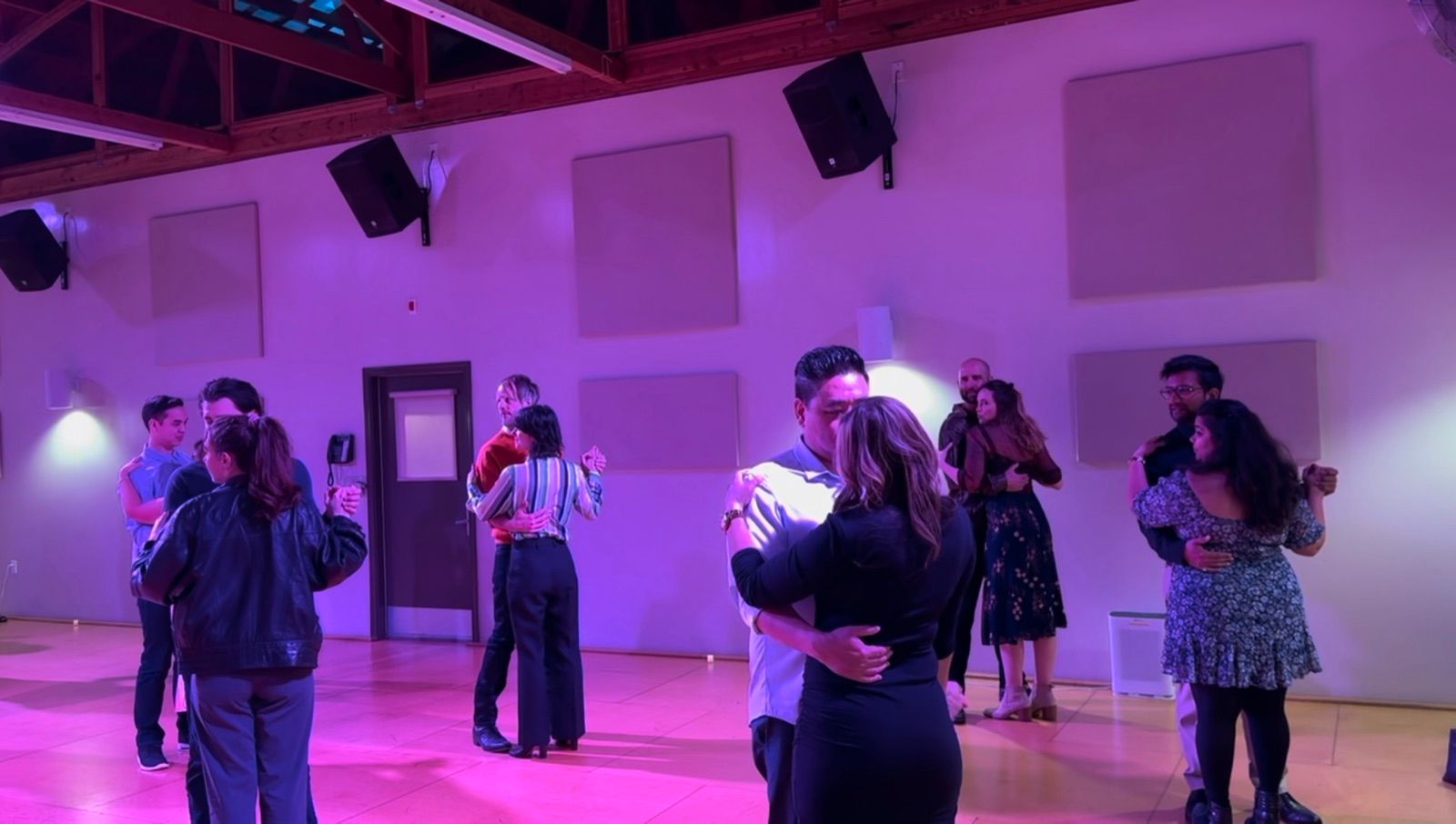Couples dancing at a Salsa Dance LA Valentine's workshop in Los Angeles